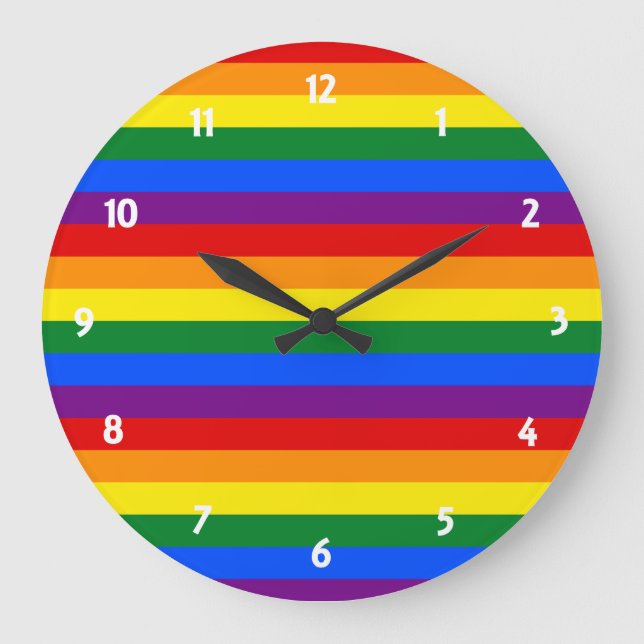 Reloj Redondo Grande Rainbow Pride (Anverso)