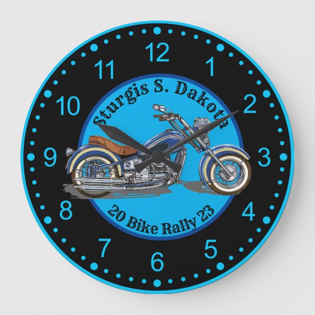Reloj Redondo Grande Rally Sturgis BIke Rally 2023 (Anverso)