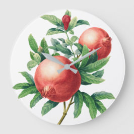 Reloj Redondo Grande Rama Vintage de fruta granada