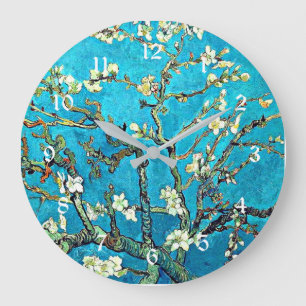 Reloj Redondo Grande Ramas con flores de almendro