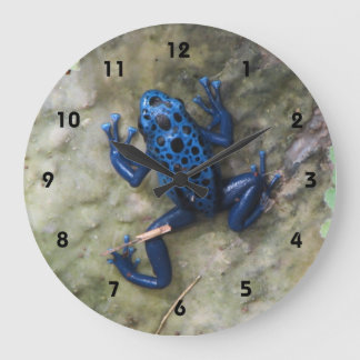 Reloj Redondo Grande Rana azul del dardo del veneno