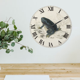 Reloj Redondo Grande Rana de vintage