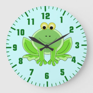 Reloj Redondo Grande rana divertida
