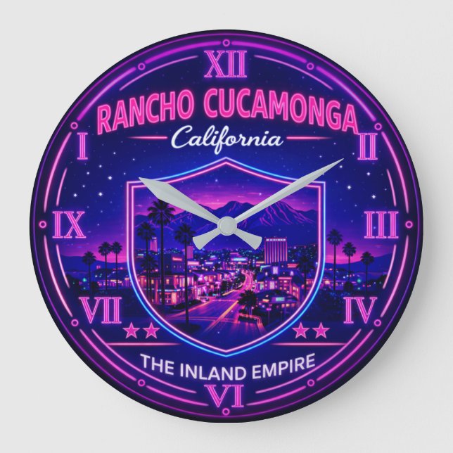 Reloj Redondo Grande Rancho Cucamonga California  (Anverso)