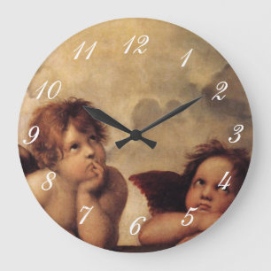 Reloj Redondo Grande Raphael,Sistine Cherub