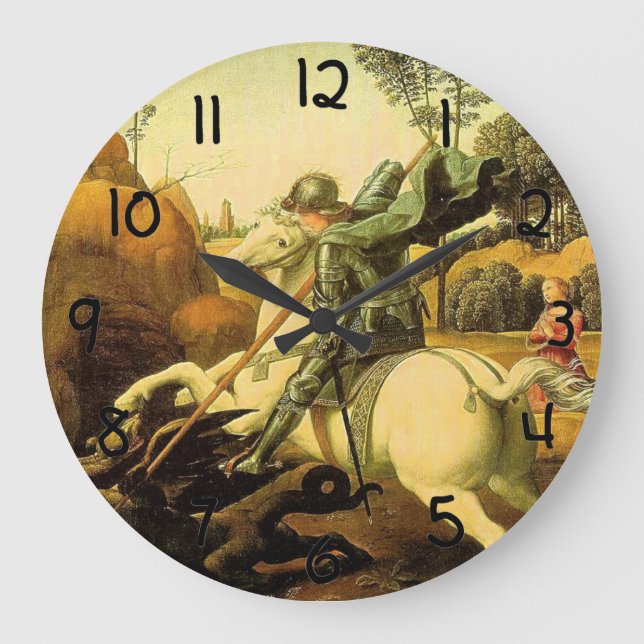 Reloj Redondo Grande Raphael's "St. George and the Dragon" (circa 1505) (Anverso)