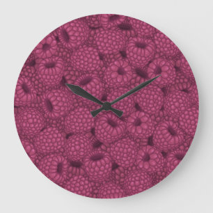 Reloj Redondo Grande Raspberry Vintage: Sweet Wrap Design.