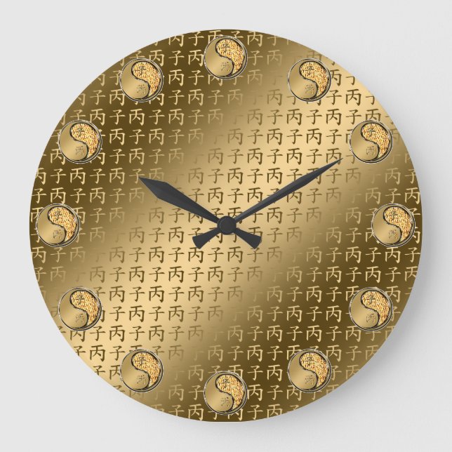 Reloj Redondo Grande Rata de Fuego (Anverso)