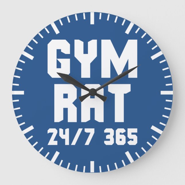 Reloj Redondo Grande Rata De Gimnasio - Gimnasio Motivacional (Anverso)