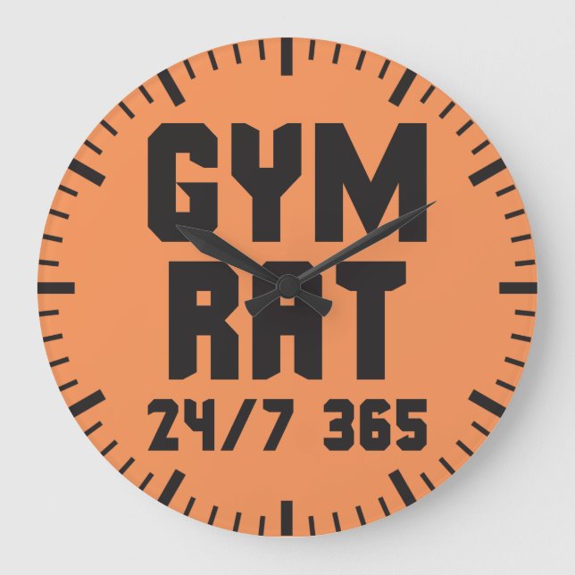 Reloj Redondo Grande Rata De Gimnasio - Gimnasio Motivacional (Anverso)