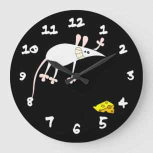 Reloj Redondo Grande Ratón y queso