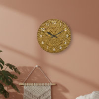 Rattan Wicker Boho Monograma Tejido de baloncesto