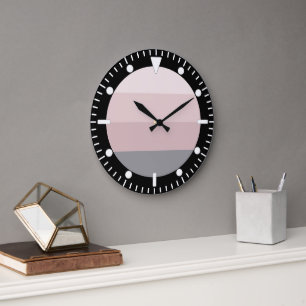 Reloj Redondo Grande Rayas del Crepúsculo Urbano