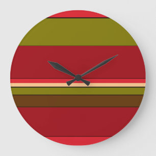 Reloj Redondo Grande Rayas intrépidas