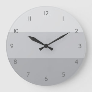 Reloj Redondo Grande Rayo gris plateado