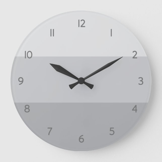 Reloj Redondo Grande Rayo gris plateado (Anverso)