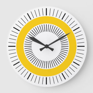 Reloj Redondo Grande Rayos Concéntricos - Ámbar