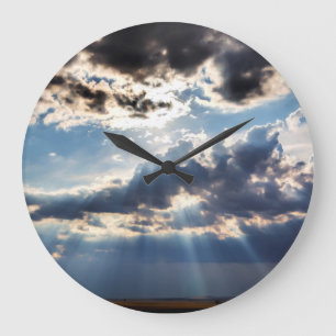 Reloj Redondo Grande Rayos de sol desde arriba