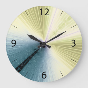 Reloj Redondo Grande Rayos Dorados