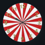 Reloj Redondo Grande Rayos Pop Art: Rojo y Blanco<br><div class="desc">Rayos Pop Art: Rojo y Blanco
Coloridos rayos con aspecto psicodélico y pop art en rojo y blanco
¡Si deseas ver este diseño en otros colores, envíanos un correo electrónico!</div>