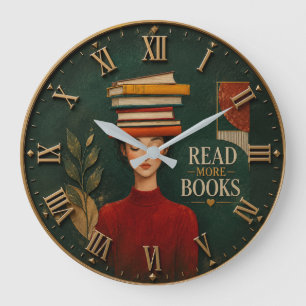 Reloj Redondo Grande Read More Books Library Readers Teachers Gift