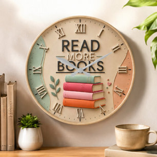 Reloj Redondo Grande Read More Books Library Reading Nook Teacher Gif