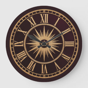 Reloj Redondo Grande Real Corona Dorada