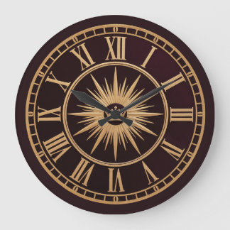 Reloj Redondo Grande Real Corona Dorada