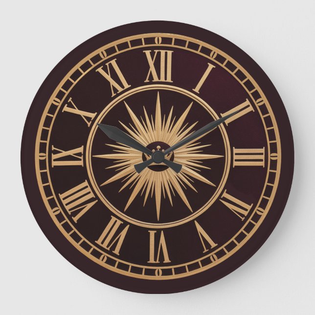 Reloj Redondo Grande Real Corona Dorada (Anverso)