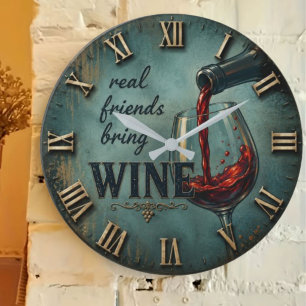 Reloj Redondo Grande Real Friends Bring Wine Bar Decor