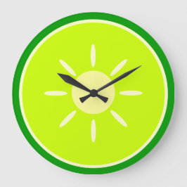Reloj Redondo Grande Rebanada de Lima