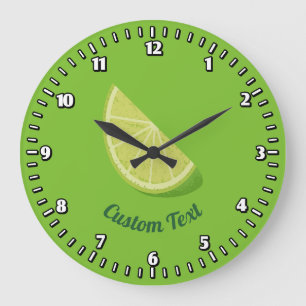 Reloj Redondo Grande Rebanada de lima