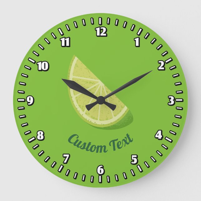 Reloj Redondo Grande Rebanada de lima (Anverso)