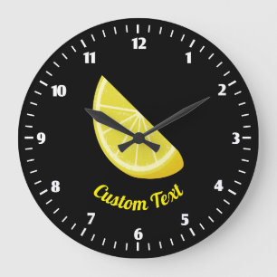 Reloj Redondo Grande Rebanada de limón