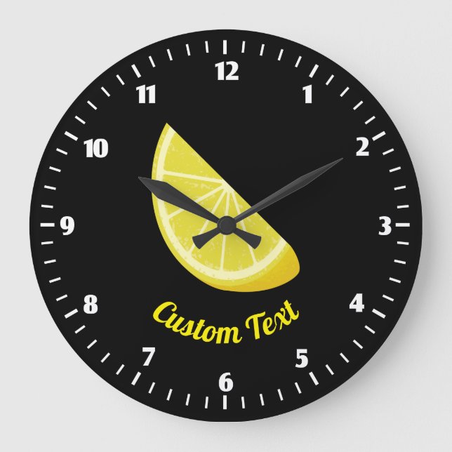 Reloj Redondo Grande Rebanada de limón (Anverso)