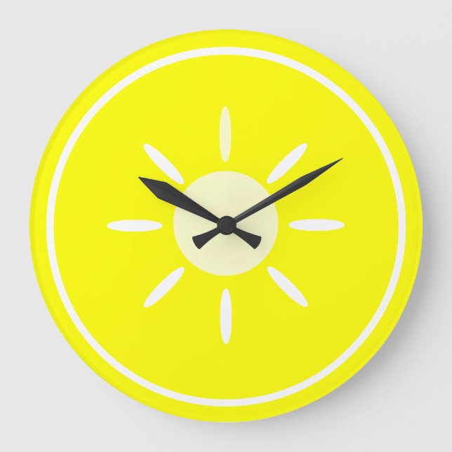 Reloj Redondo Grande Rebanada de limón (Anverso)