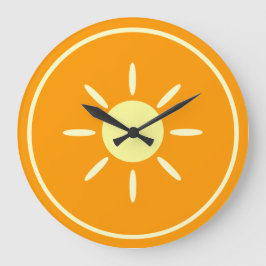 Reloj Redondo Grande Rebanada de naranja