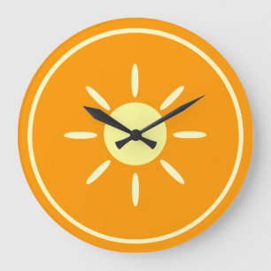 Reloj Redondo Grande Rebanada de naranja