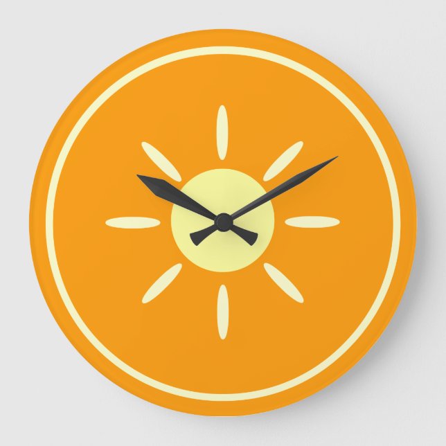 Reloj Redondo Grande Rebanada de naranja (Anverso)