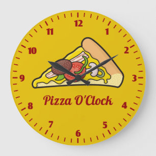 Reloj Redondo Grande Rebanada de pizza