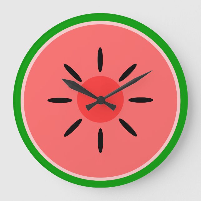 Reloj Redondo Grande Rebanada de sandía (Anverso)