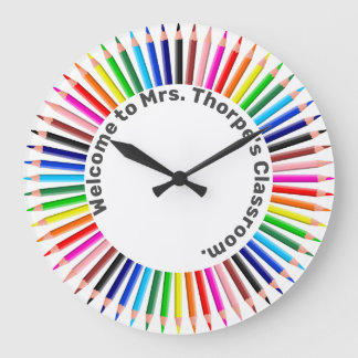 Reloj Redondo Grande Recepción a mi sala de clase