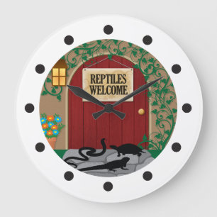 Reloj Redondo Grande Recepción de los reptiles
