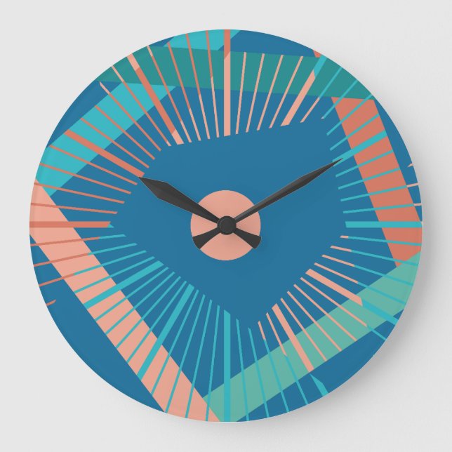 Reloj Redondo Grande Rectángulos lineales by Masanser Pixelat (Anverso)