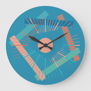 Reloj Redondo Grande Rectángulos lineales by Masanser Pixelat