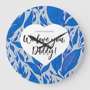 Reloj Redondo Grande Recuerde siempre: ¡Te queremos, papá! Día del Padr