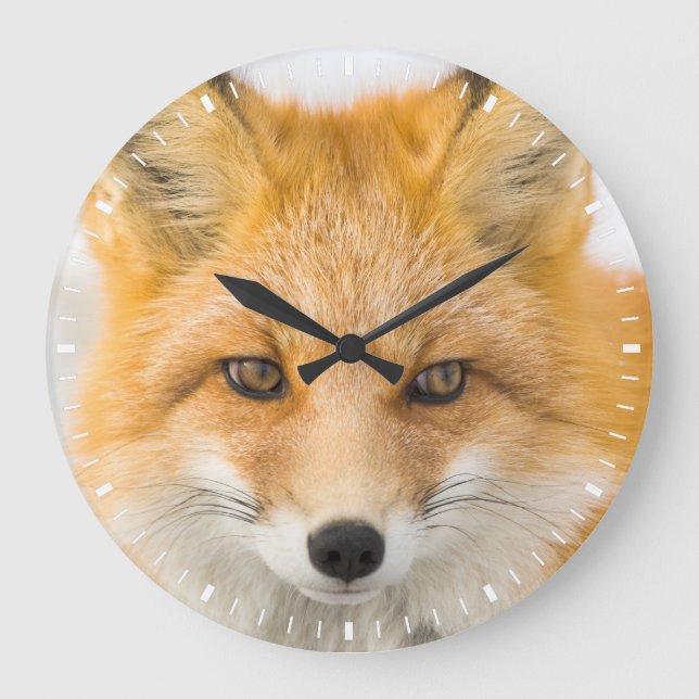 Reloj Redondo Grande Red Fox Portrait (Anverso)