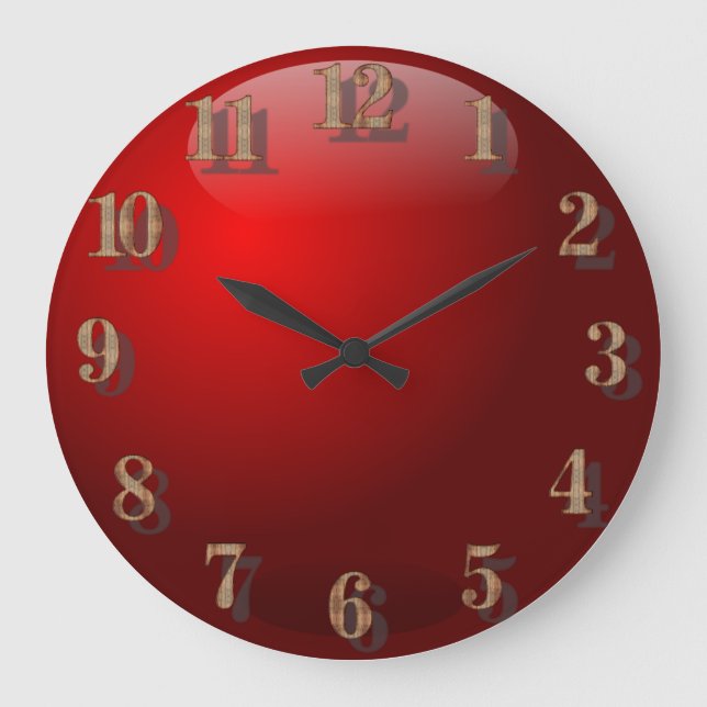 Reloj Redondo Grande Red Glass design (Anverso)