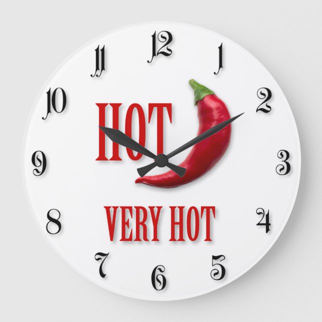 Reloj Redondo Grande Red hot pepper (Anverso)