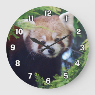 Reloj Redondo Grande Red Panda